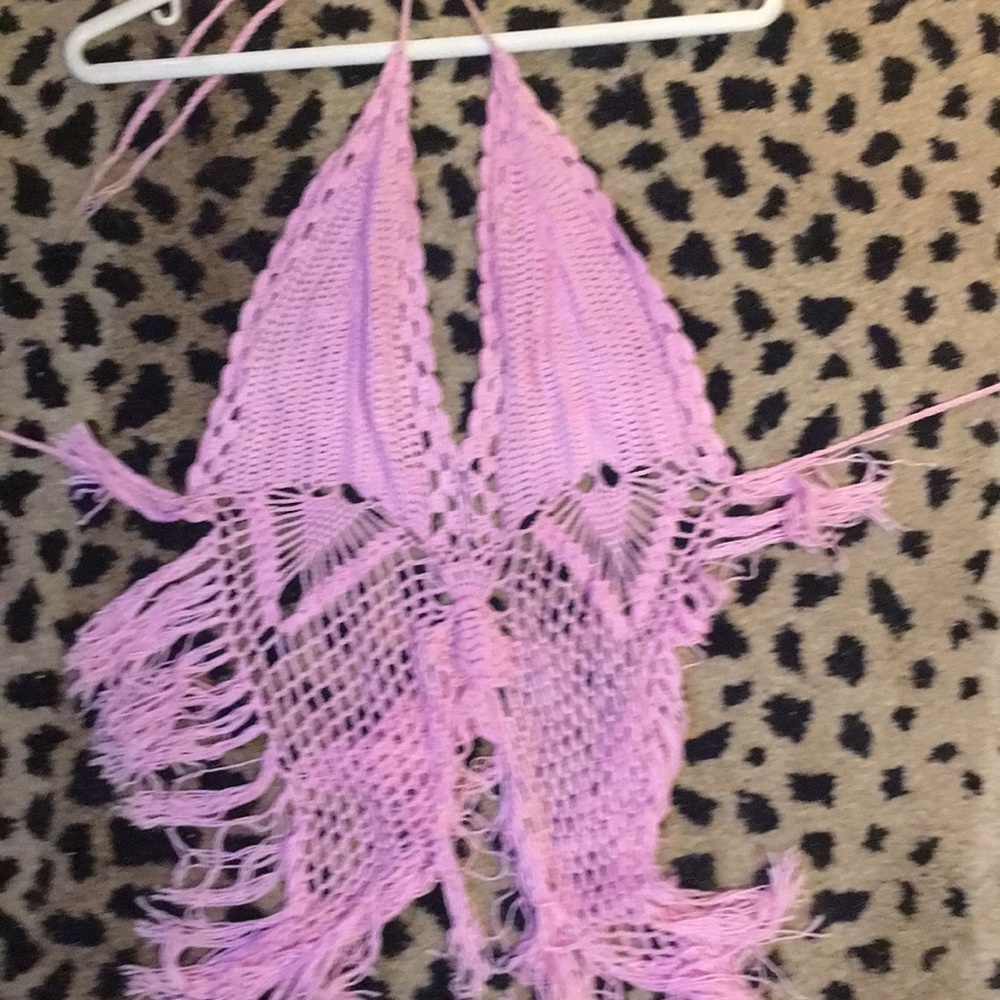 Sexy pink halter tie up